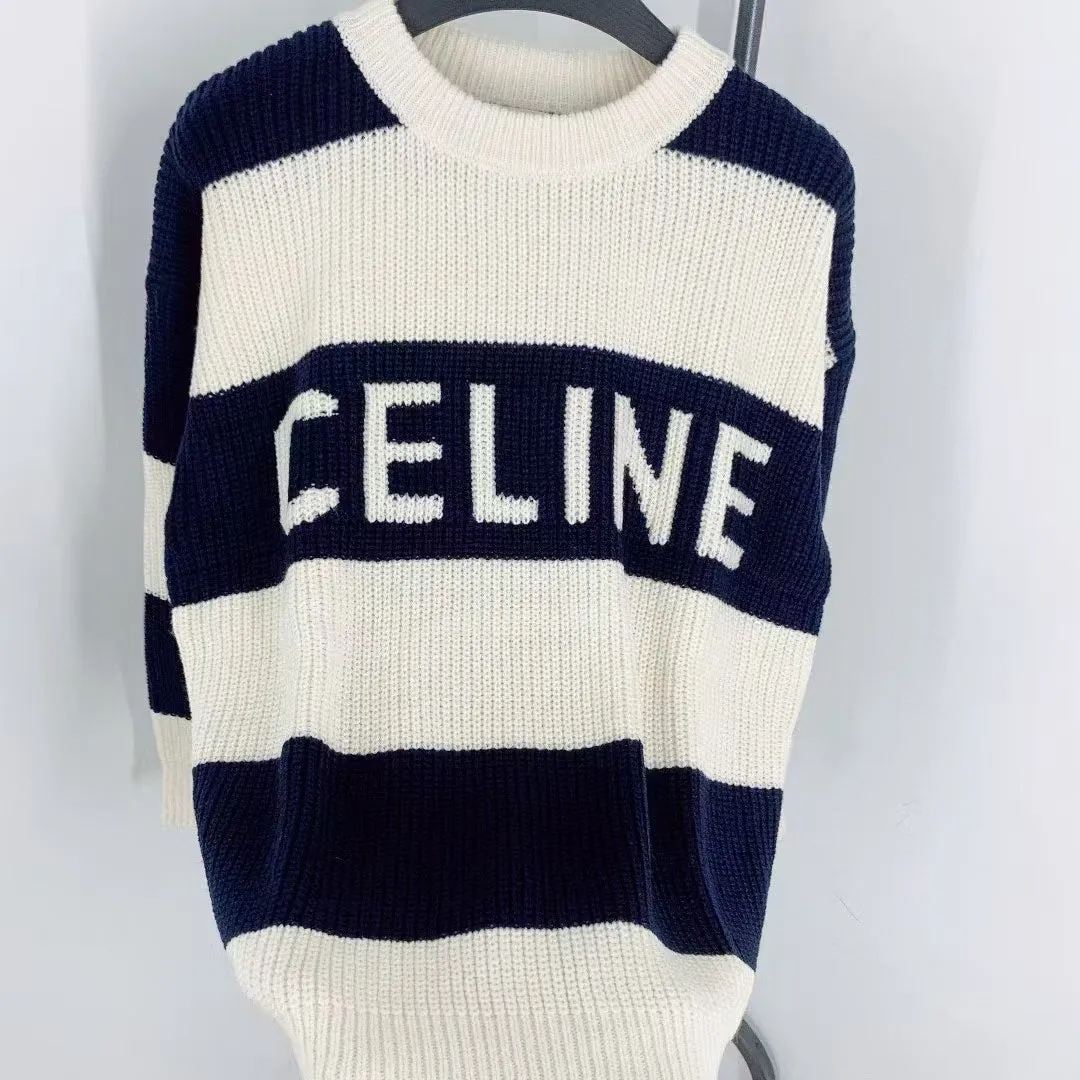 New contrast striped knitted long sleeves