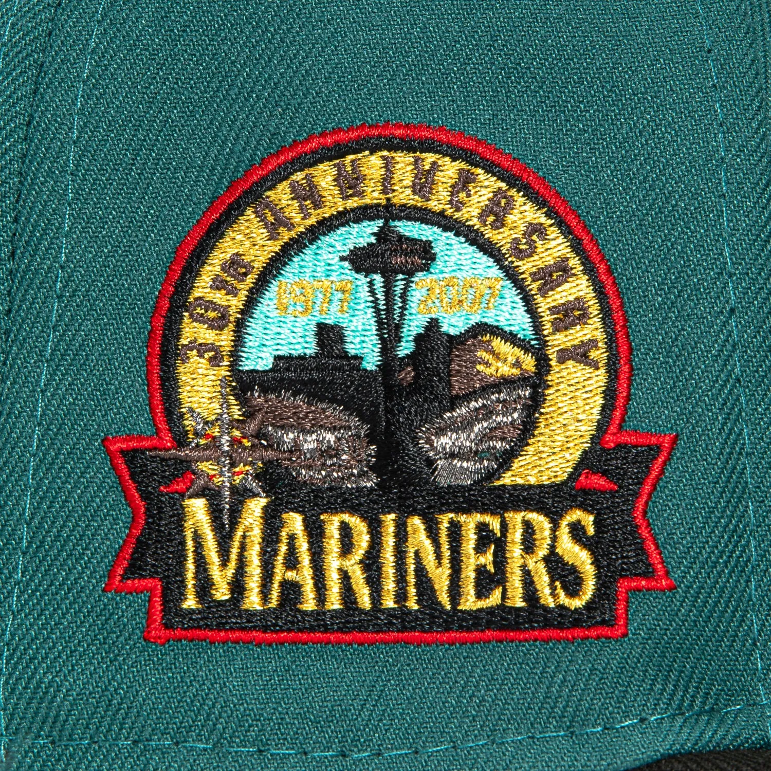 New Era 59Fifty Seattle Mariners 30th Anniversary Patch Hat - Green, Black, Metallic Gold, Red