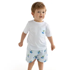 New In Meia Pata Boys Blueberries T-Shirt & Swimming Shorts SS25