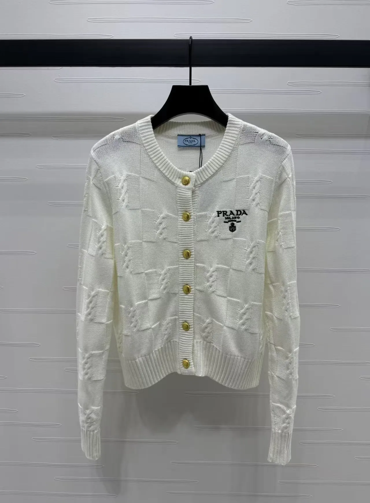 New Letter Logo Knitted Long Sleeve Cardigan