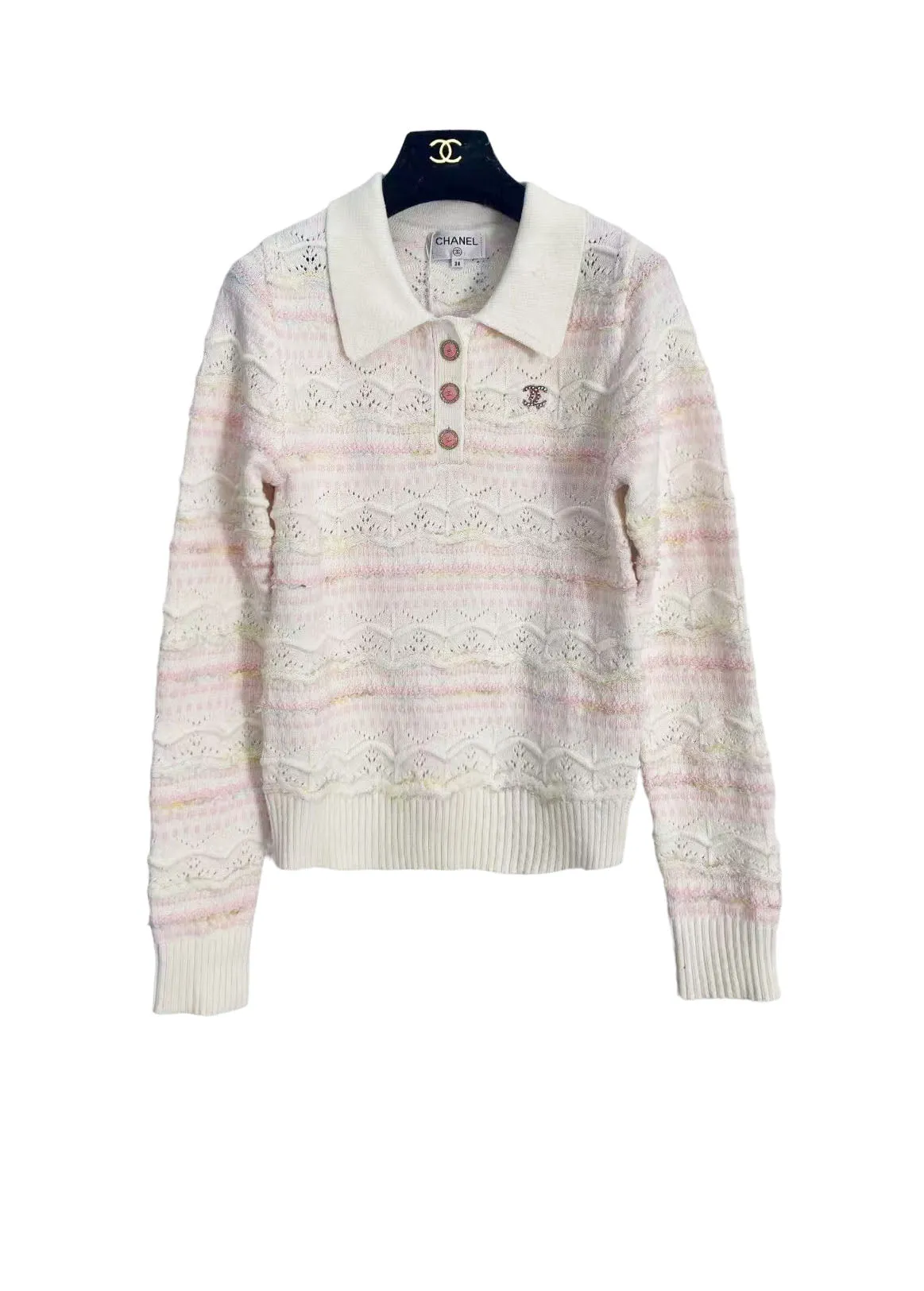 New pattern knitted Polo collar long sleeve