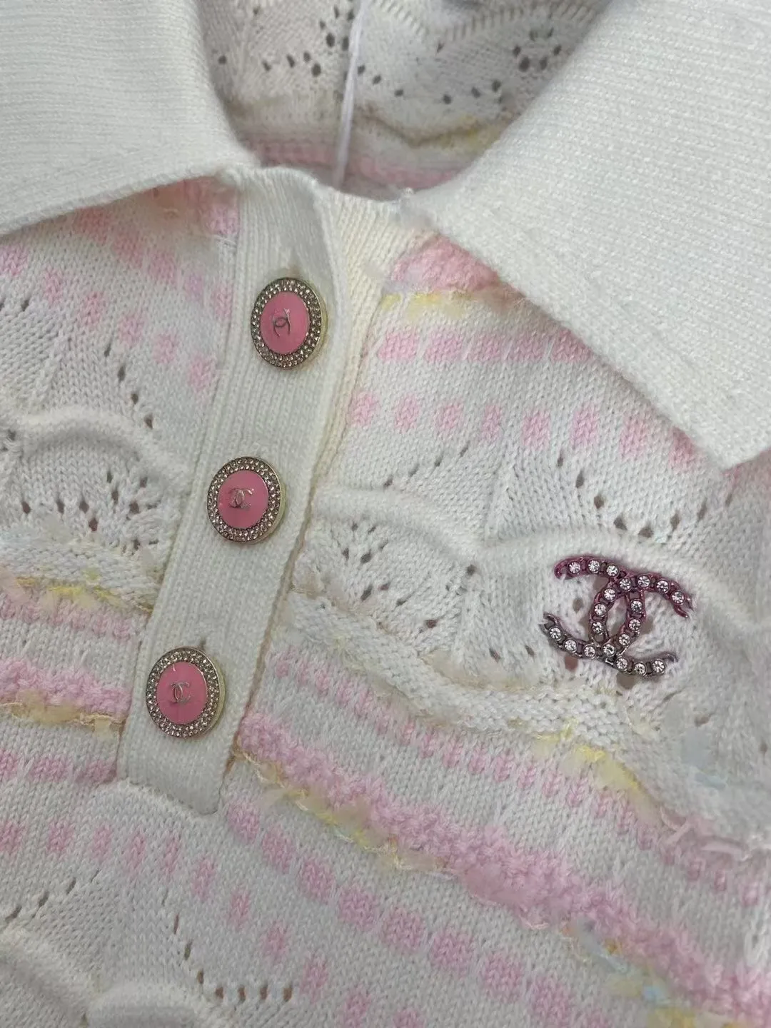 New pattern knitted Polo collar long sleeve