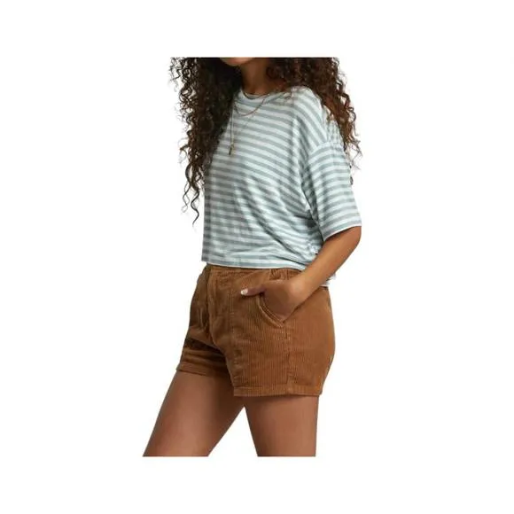 NEW RVCA daylight corduroy short in sienna
