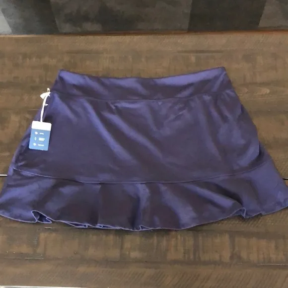 NEW Tommy Bahama Women’s Golf Skort UPF 50 Navy XL Ruffle Stretch Tennis Skirt