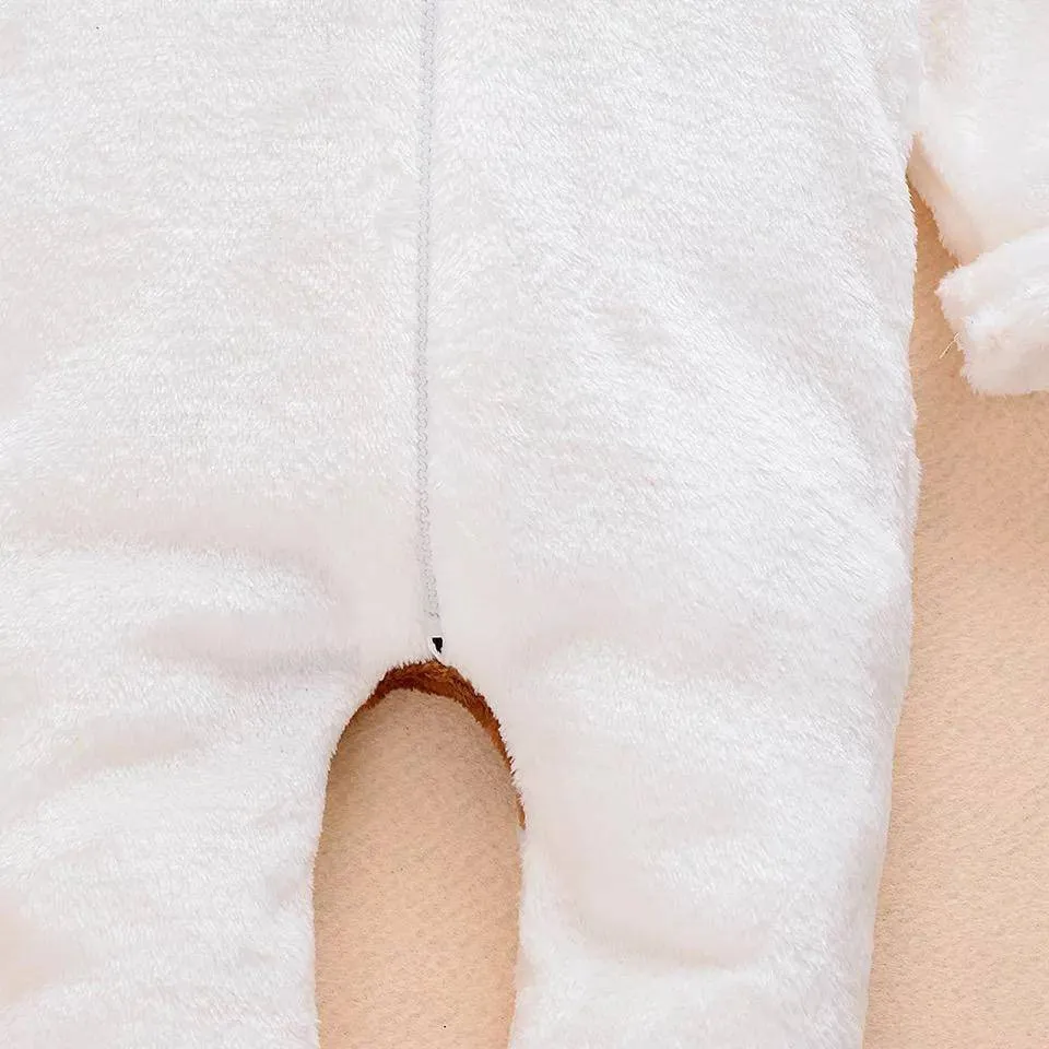 Newborn Baby Bear Hoodies Zipper Romper