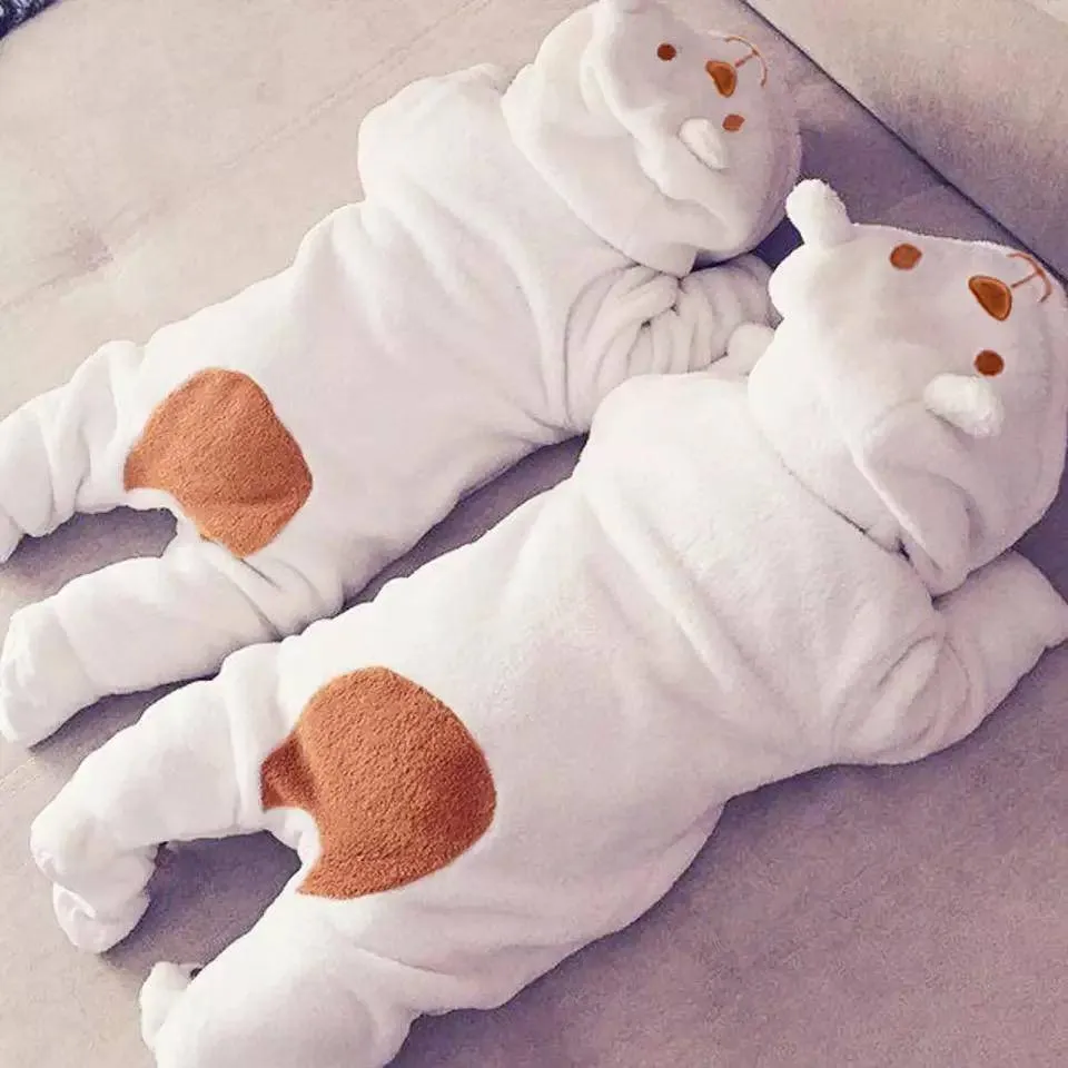 Newborn Baby Bear Hoodies Zipper Romper