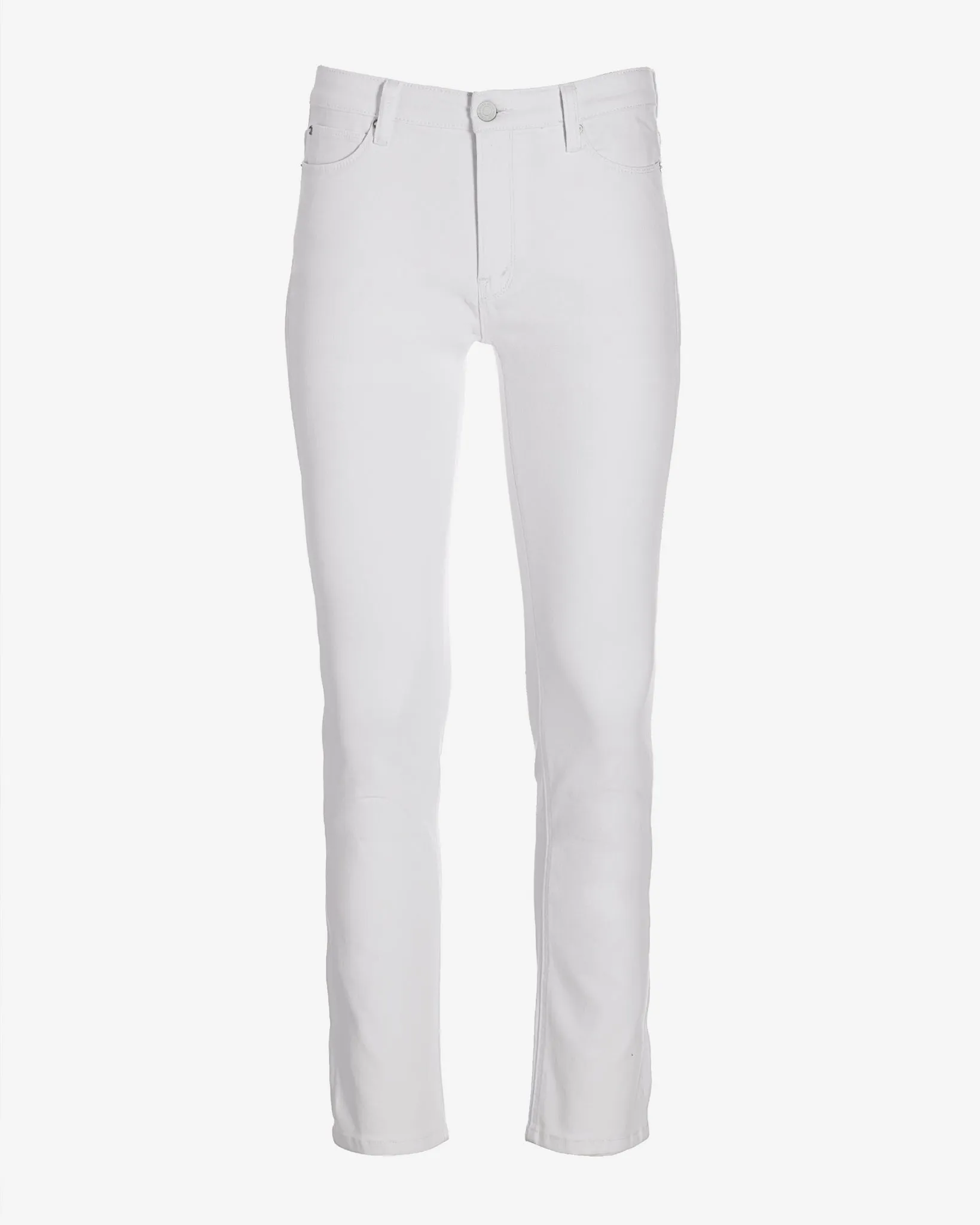 Newport High-Rise Slim Straight-Leg Jean White