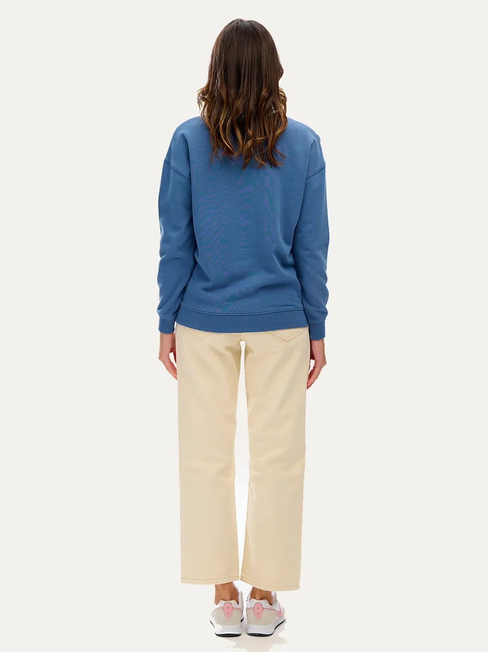 Noah Palm Stripe Sweatshirt - BLUE