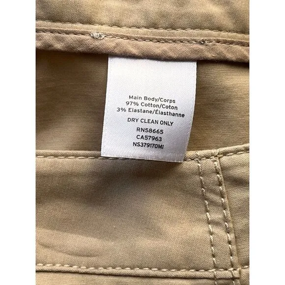 Nordstrom Signature Womens Beige Cement Patch Pocket Shorts Size 12   $149