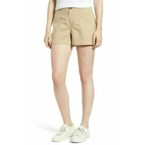 Nordstrom Signature Womens Beige Cement Patch Pocket Shorts Size 12   $149