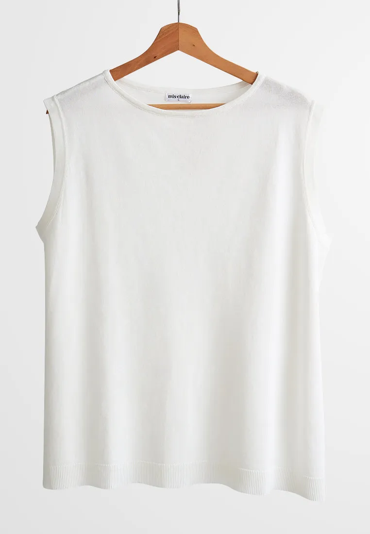 Nox Crew Neck Sleeveless Knit Top