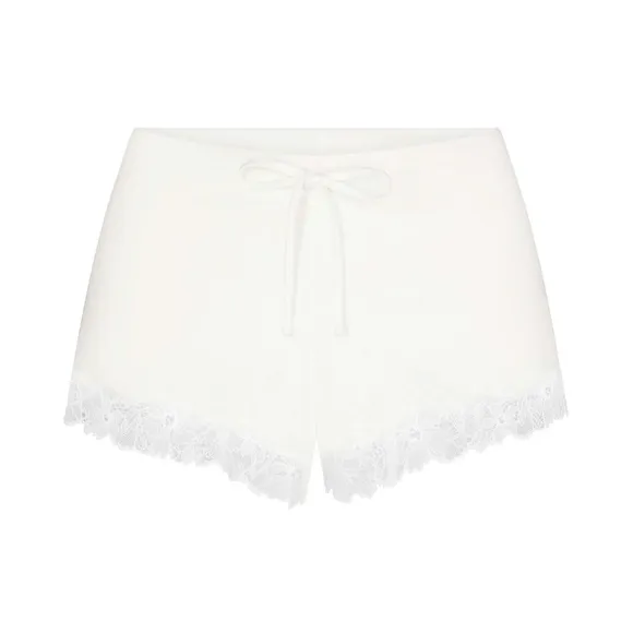 NWOT SKIMS COTTON LACE SHORTS IN MARBLE