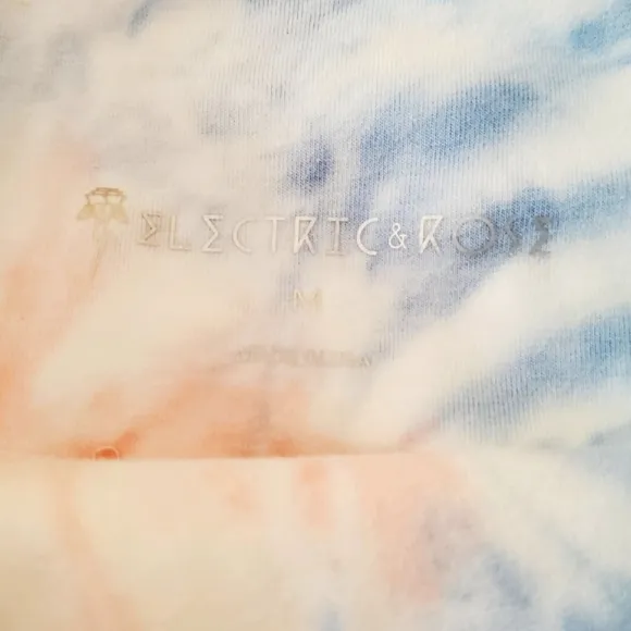 NWT Electric and Rose Tie Dye Medium Biker Shorts Pastel M Womens