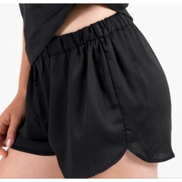 NWT Ettitude Bamboo Silky PJ Set - Women's Onyx Black Cami &amp; Shorts 2 Piece Set