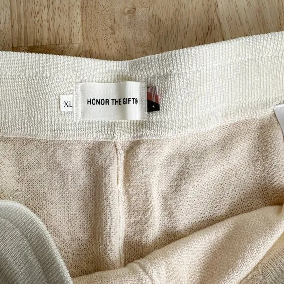 NWT Honor The Gift Bone Jungle Shorts XL Buttery Soft Terry‎ Cream