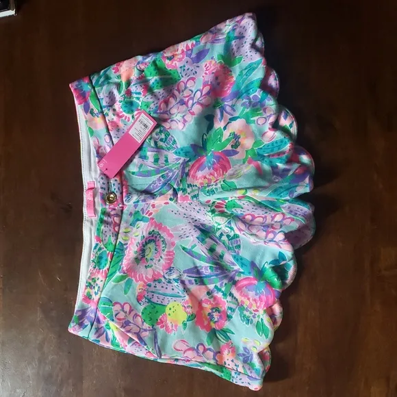 NWT Lilly Pulitzer Buttercup Knit Shorts Me and My Zesty Sz 8