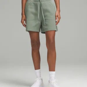 🍀NWT ❤️ Lululemon 🔥 Athletica Scuba High- Rise Short in Grey Eucalyptus