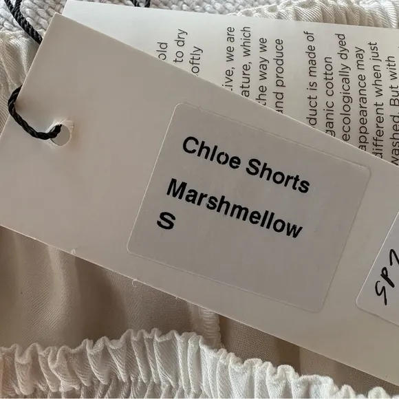 NWT Lune Active Chloe Shorts in Marshmellow White S