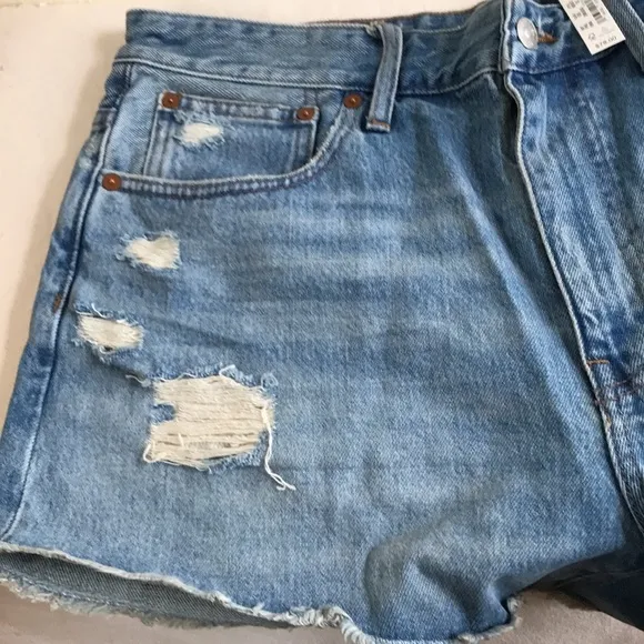 NWT Madewell Sz 32 shorts RELAXED DENIM SHORTS RENFIELD WASH: DESTROYED …