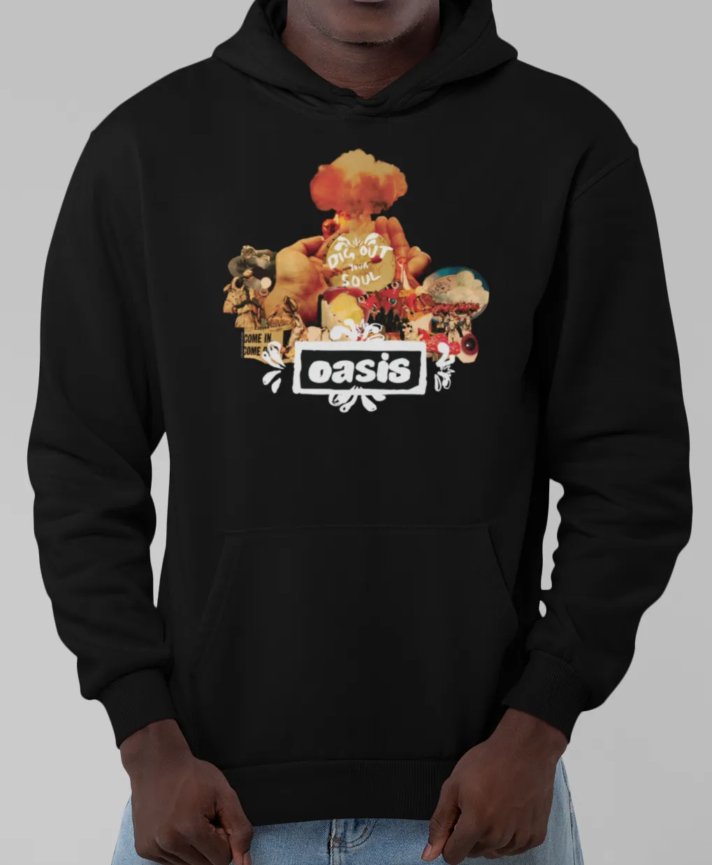 Oasis Collage Jumbo Print Hoodie