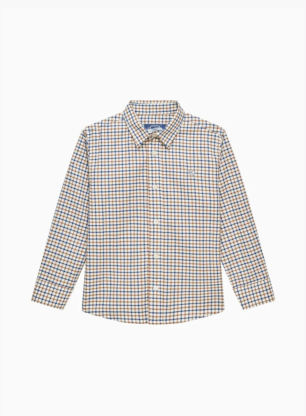 Oliver Shirt in Camel Check