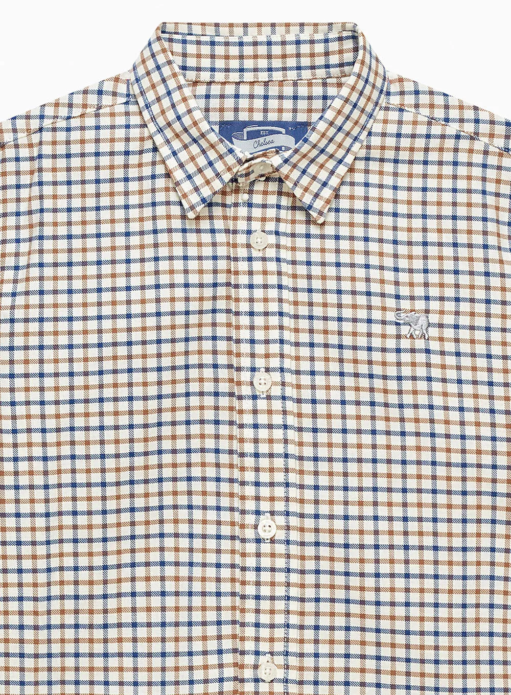 Oliver Shirt in Camel Check