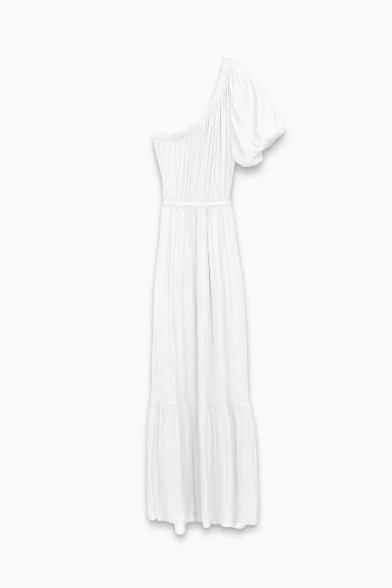 One-shoulder Gathered Maxi Dress