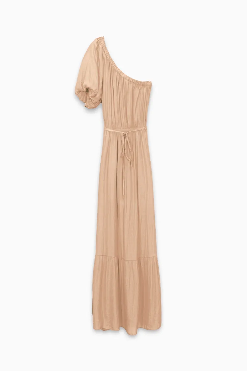 One-shoulder Gathered Maxi Dress