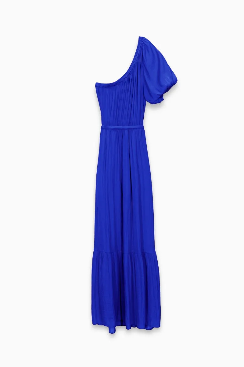 One-shoulder Gathered Maxi Dress