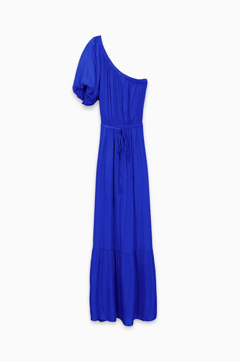 One-shoulder Gathered Maxi Dress