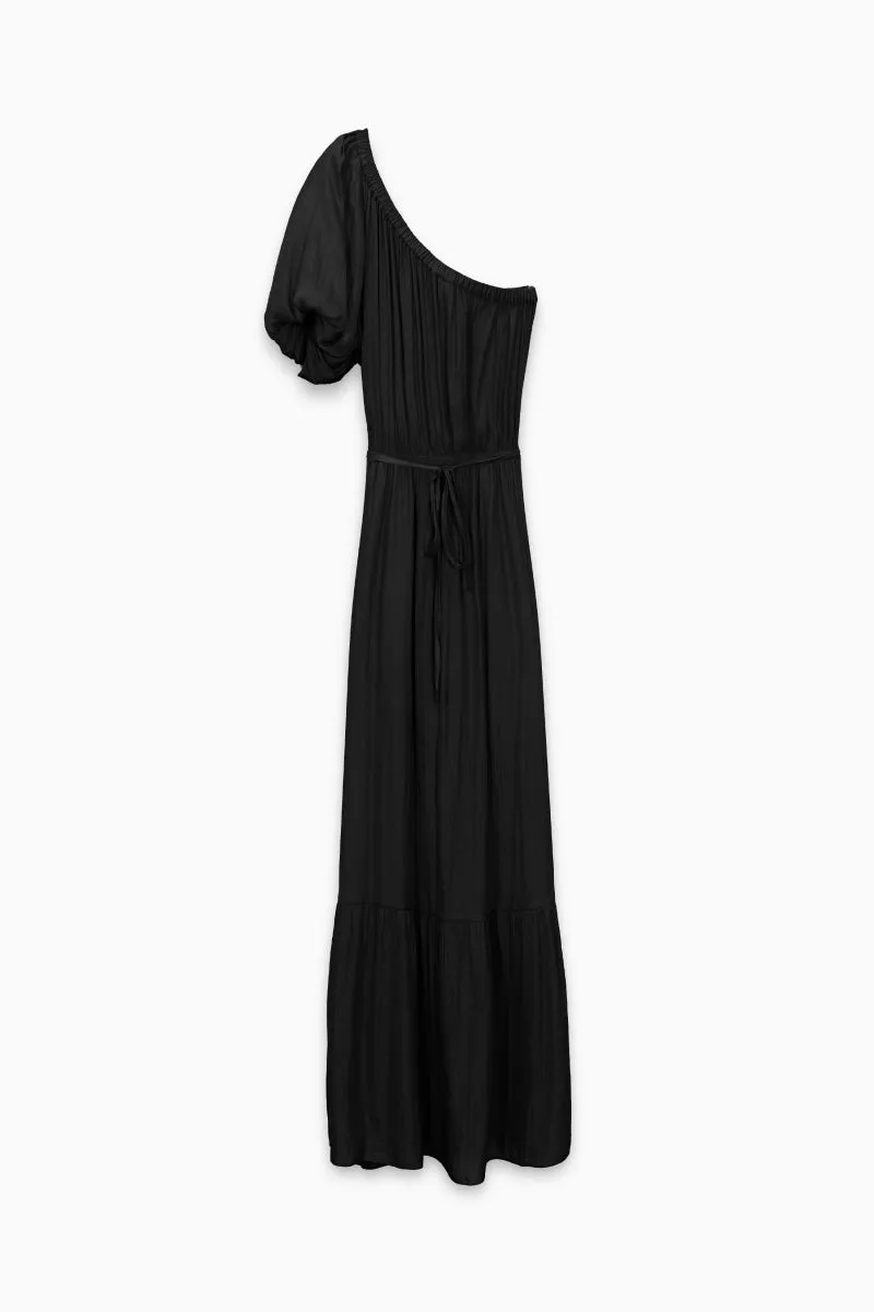 One-shoulder Gathered Maxi Dress