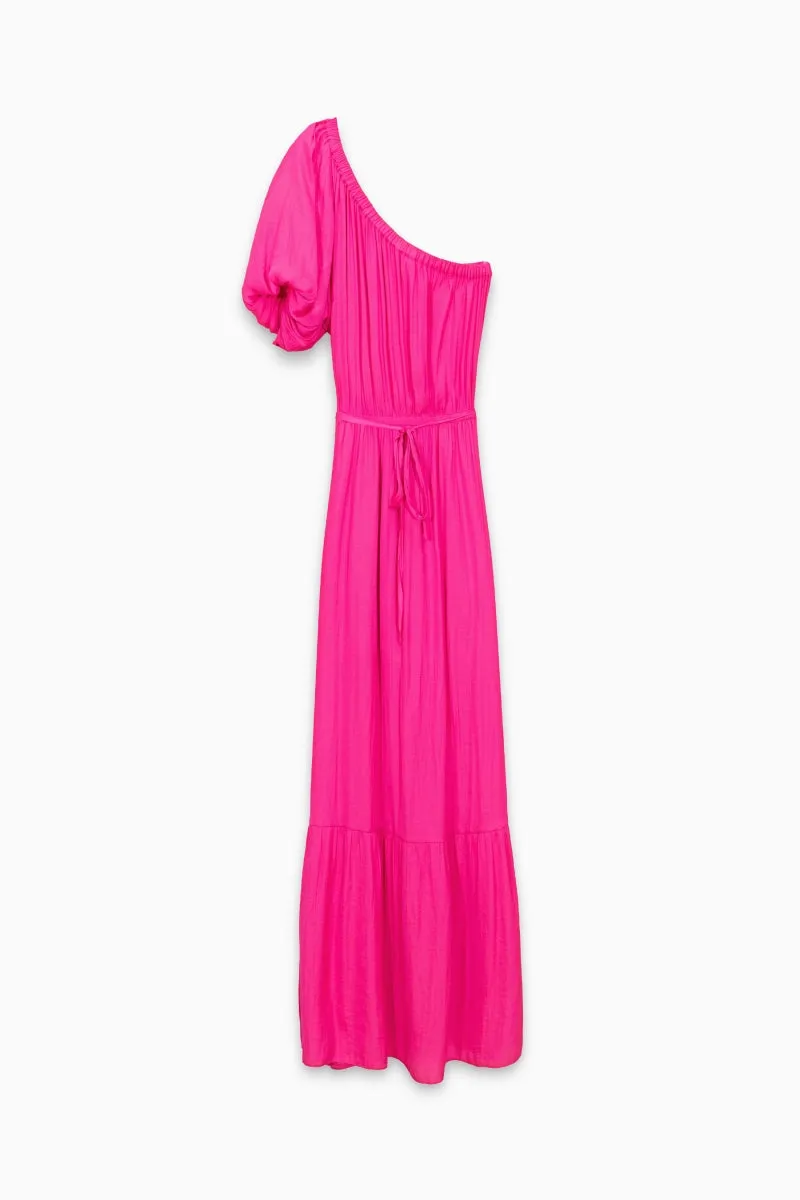 One-shoulder Gathered Maxi Dress