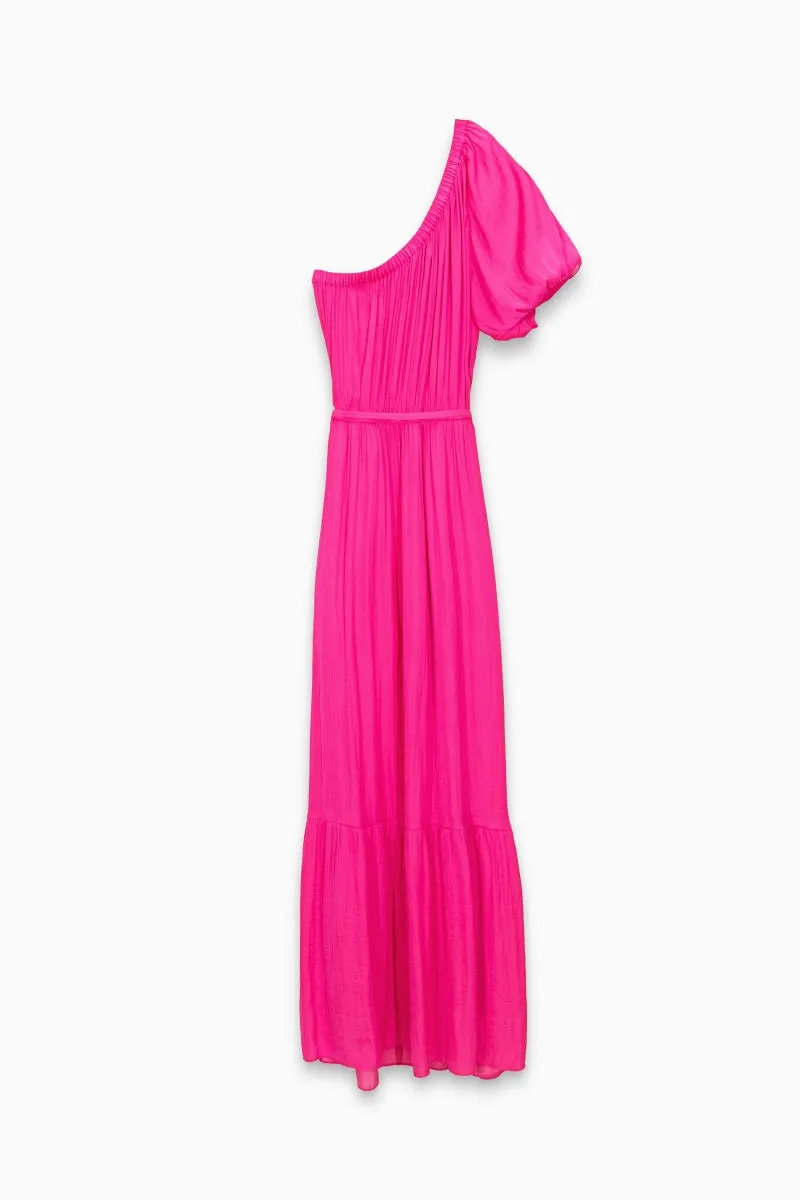 One-shoulder Gathered Maxi Dress
