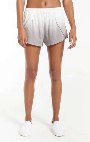 Organic Dip-Dye Short in Soft Grey