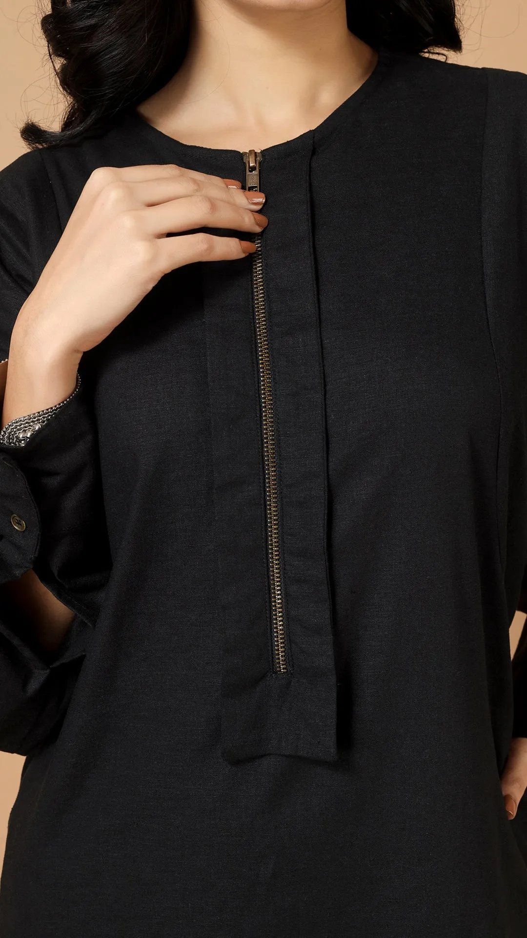 OVERSIZE ZIPPER DRESS