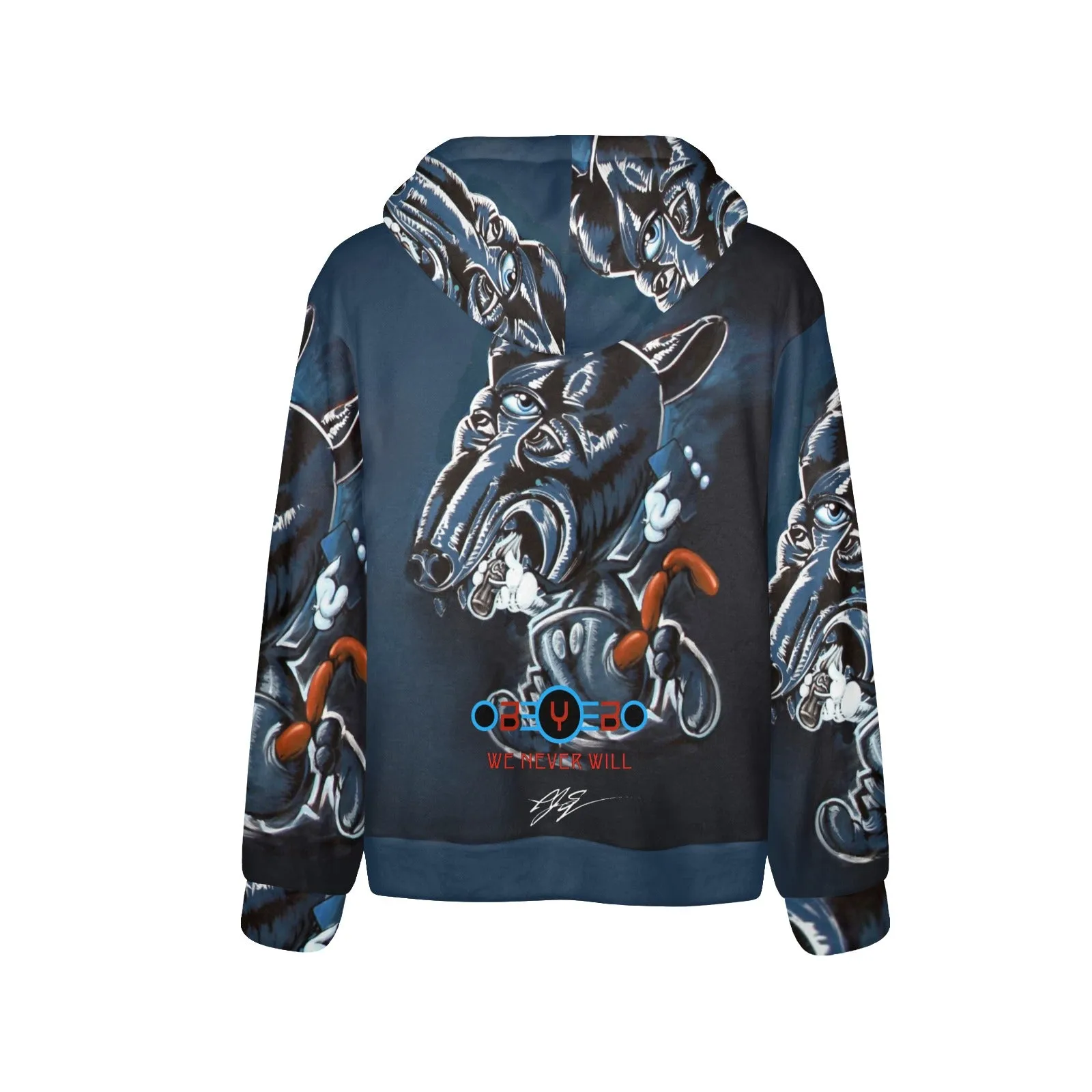 Panspermia Orion Dog Men's Flannel Hoodie