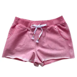 Paper Flower Quartz Pink Raw Edge Back Pocket Short