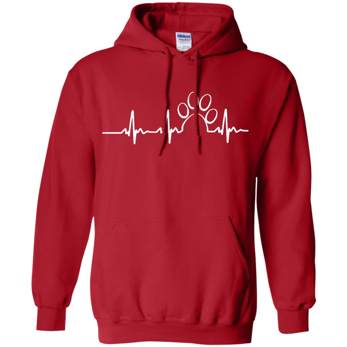 Paw heartbeat t-shirt/hoodie/tank top: dog shirt