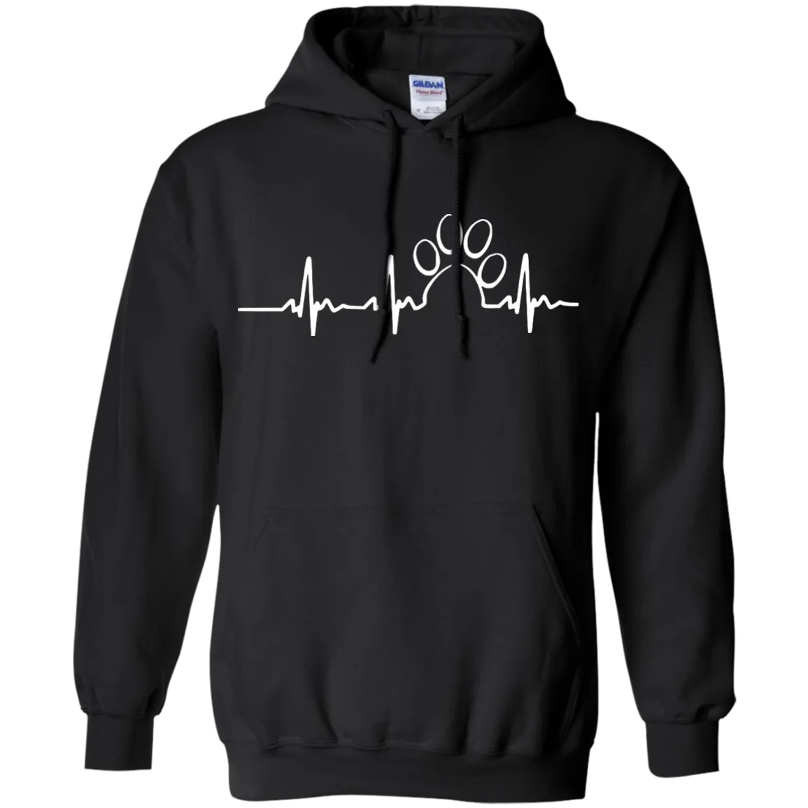 Paw heartbeat t-shirt/hoodie/tank top: dog shirt