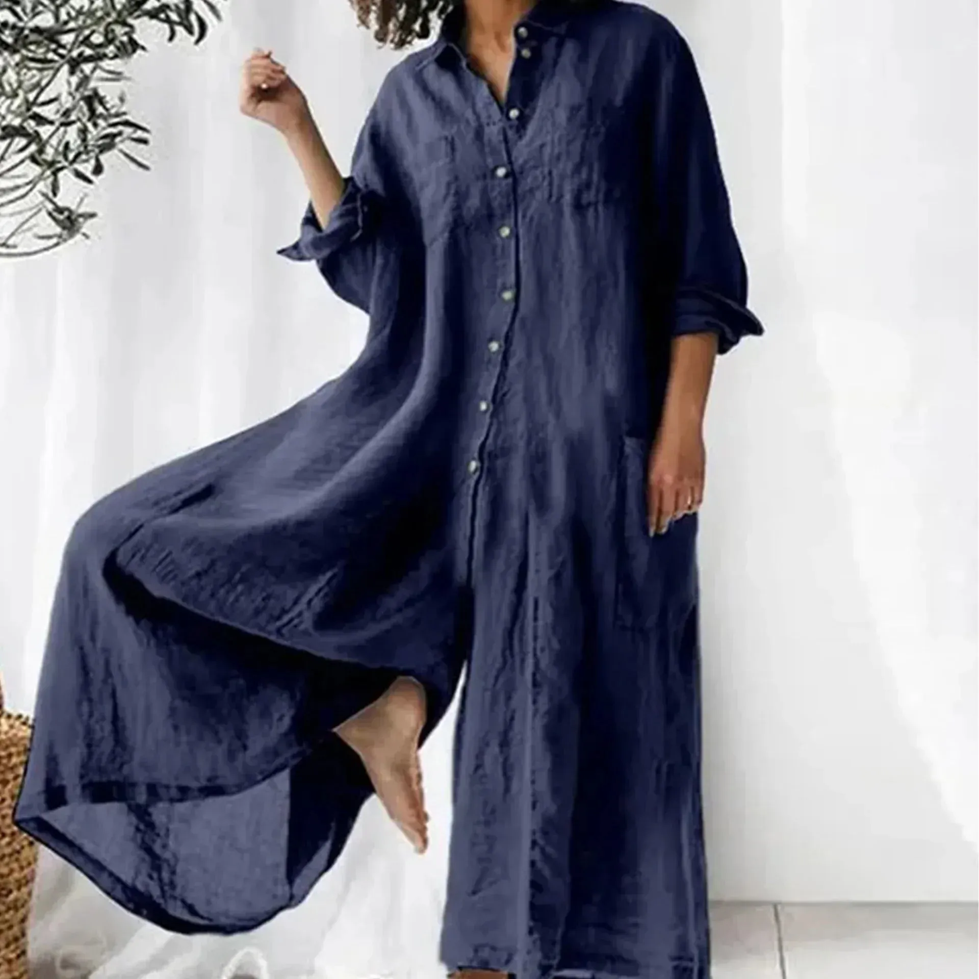 Paz® | Oversized linen jumpsuit