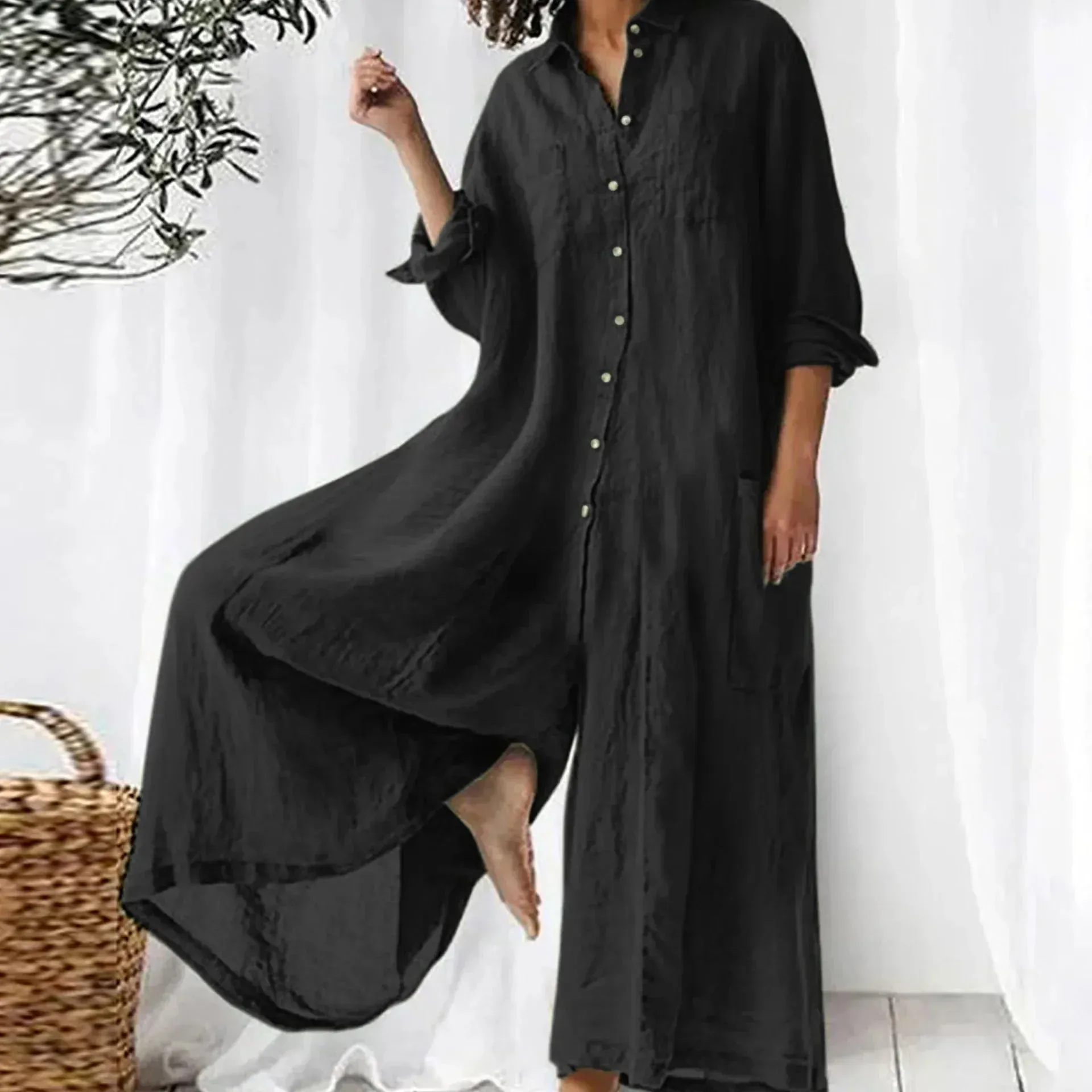Paz® | Oversized linen jumpsuit
