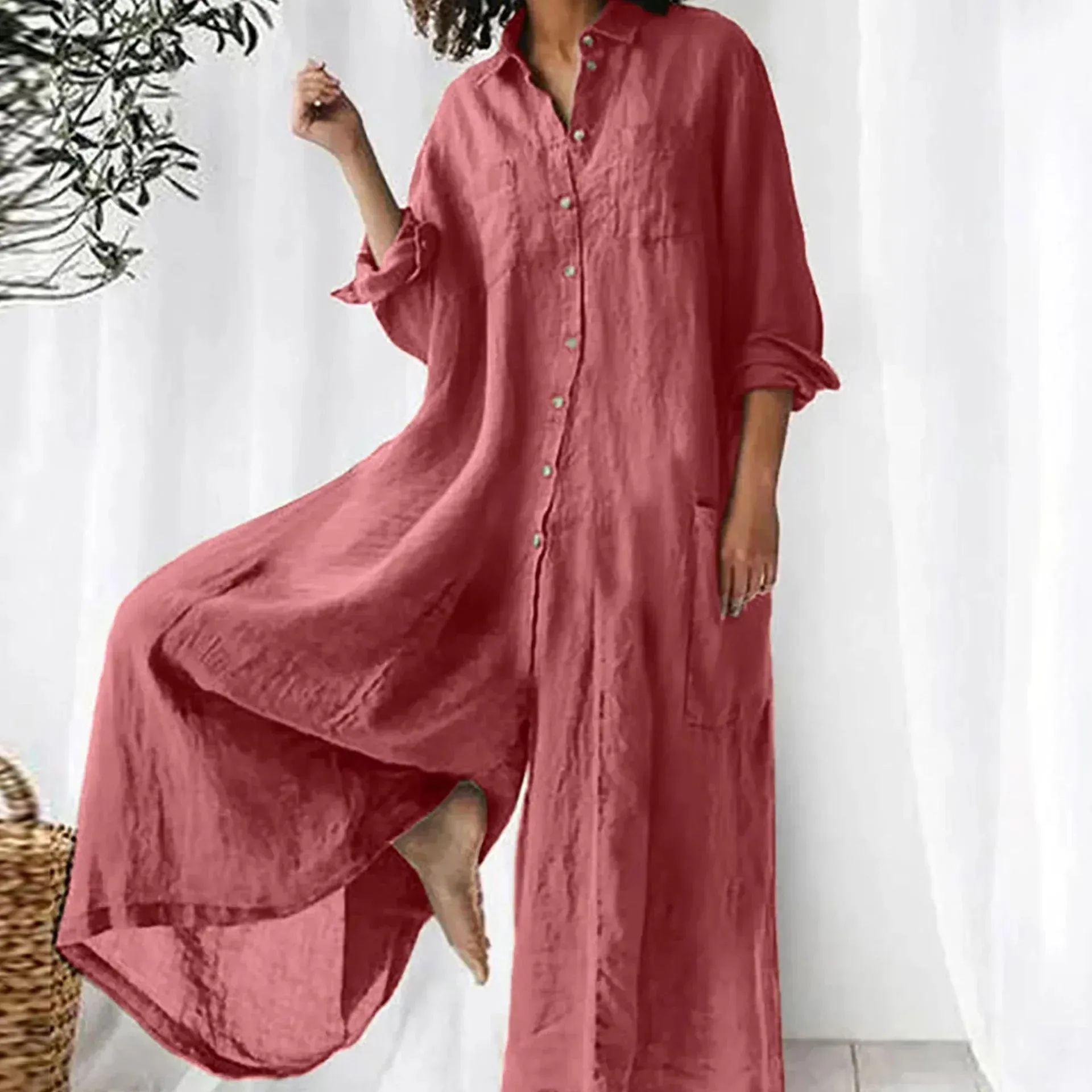 Paz® | Oversized linen jumpsuit