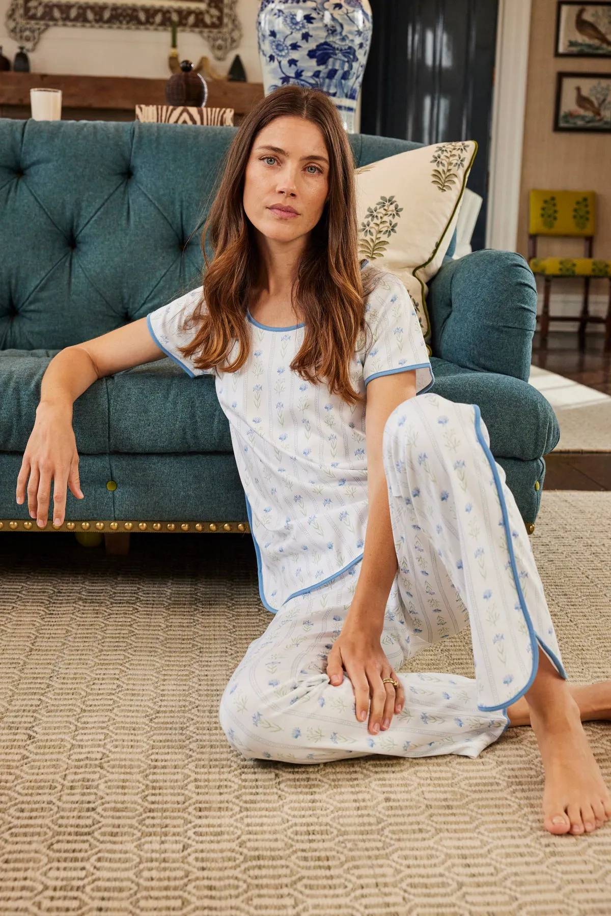 Pima Bundle in Serene Blue Watercolor Stems