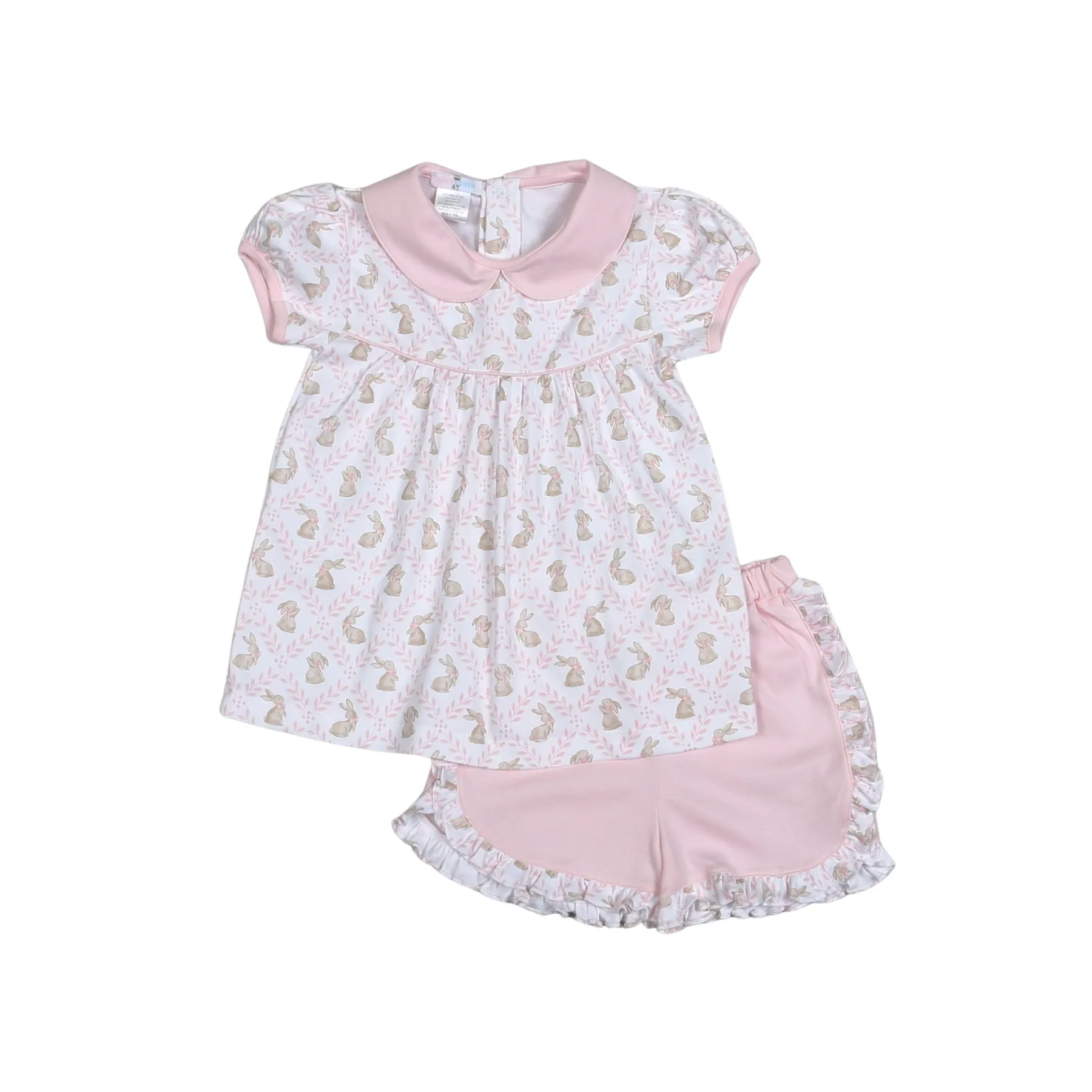 Pink Easter Bunnies Pima Set