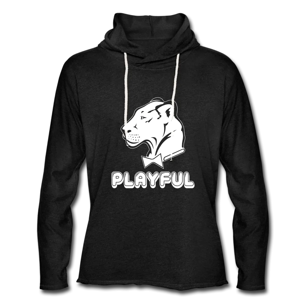 Playful Bubble White Logo (Unisex) Lightweight Terry Hoodie