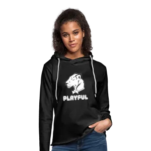 Playful Bubble White Logo (Unisex) Lightweight Terry Hoodie