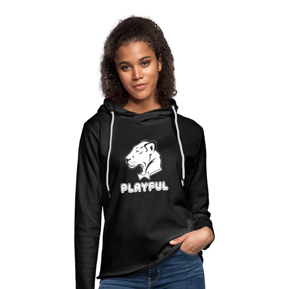 Playful Bubble White Logo (Unisex) Lightweight Terry Hoodie