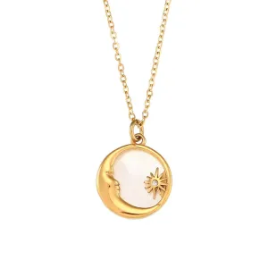 Popular Versatile Shell Moon Necklace
