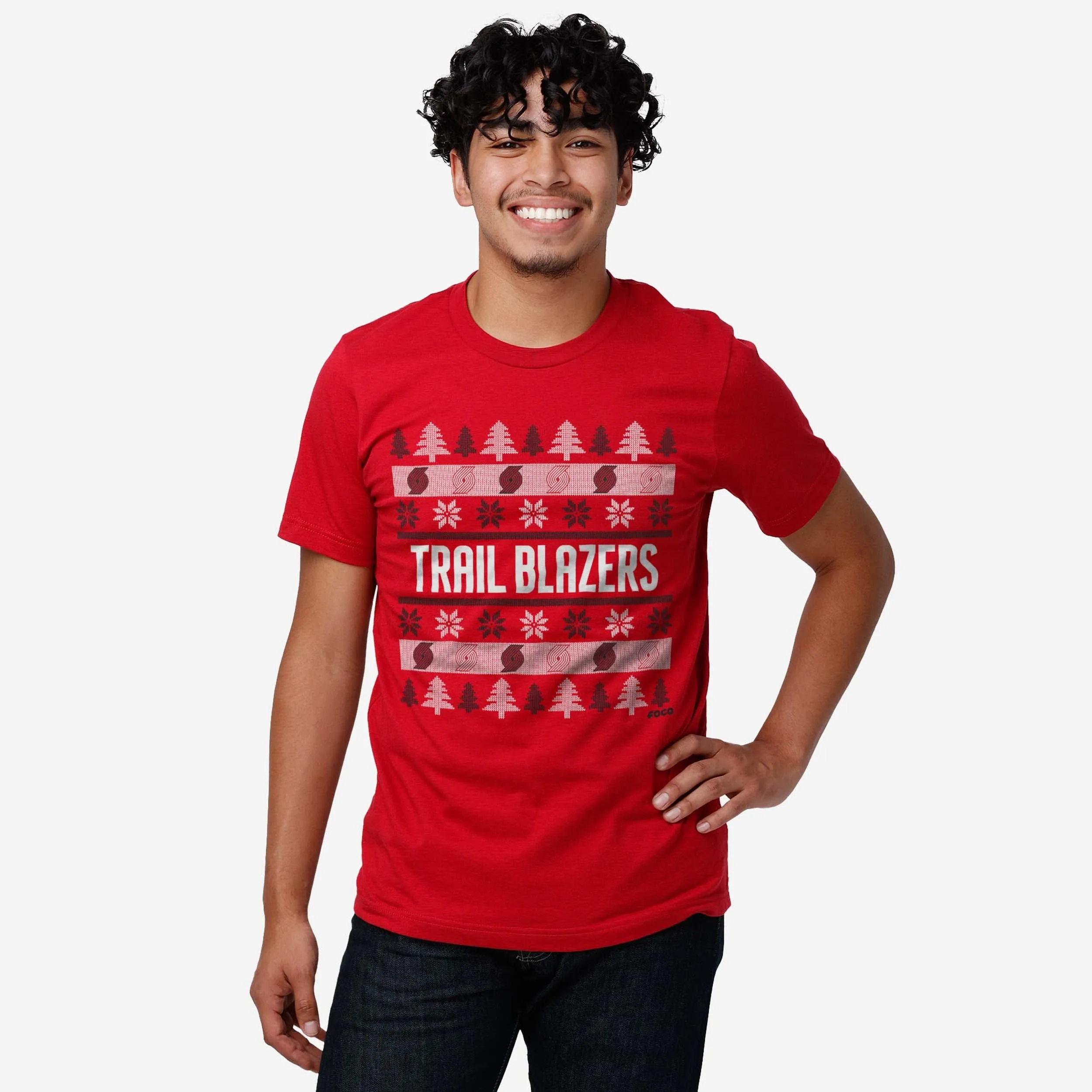 Portland Trail Blazers Holiday Sweater T-Shirt