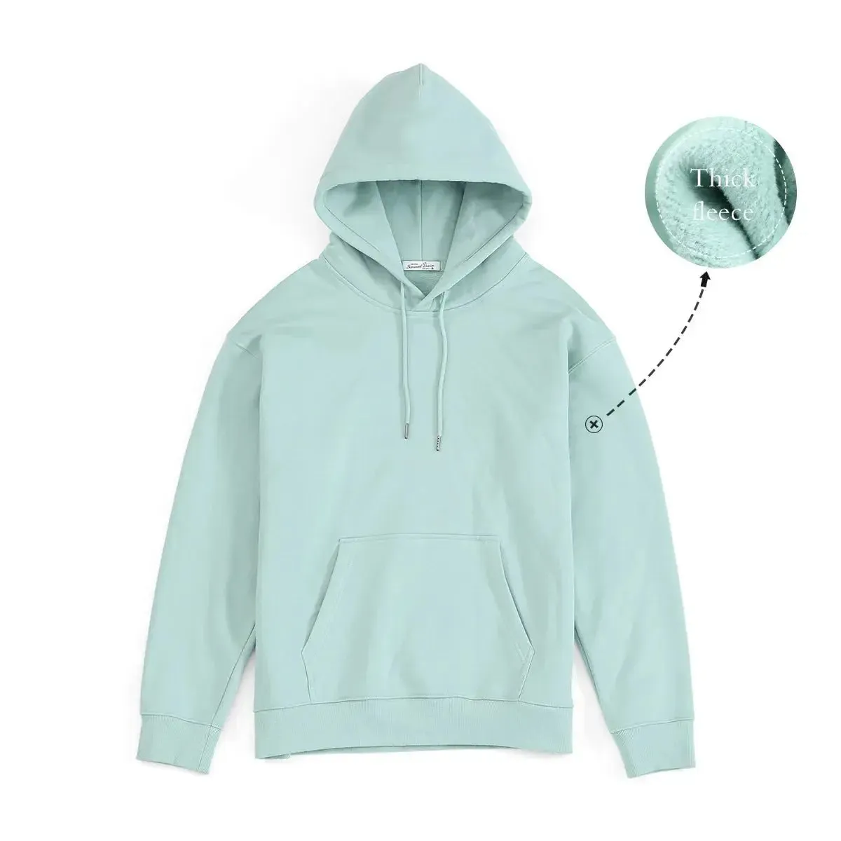 Premium Autumn Hoodies for Men: High-Quality, Thick 360g Fabric, Solid Basic Sweatshirts with Jogger